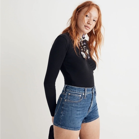 Madewell Wrap Thong Bodysuit | Black | xs - Picture 5 of 5